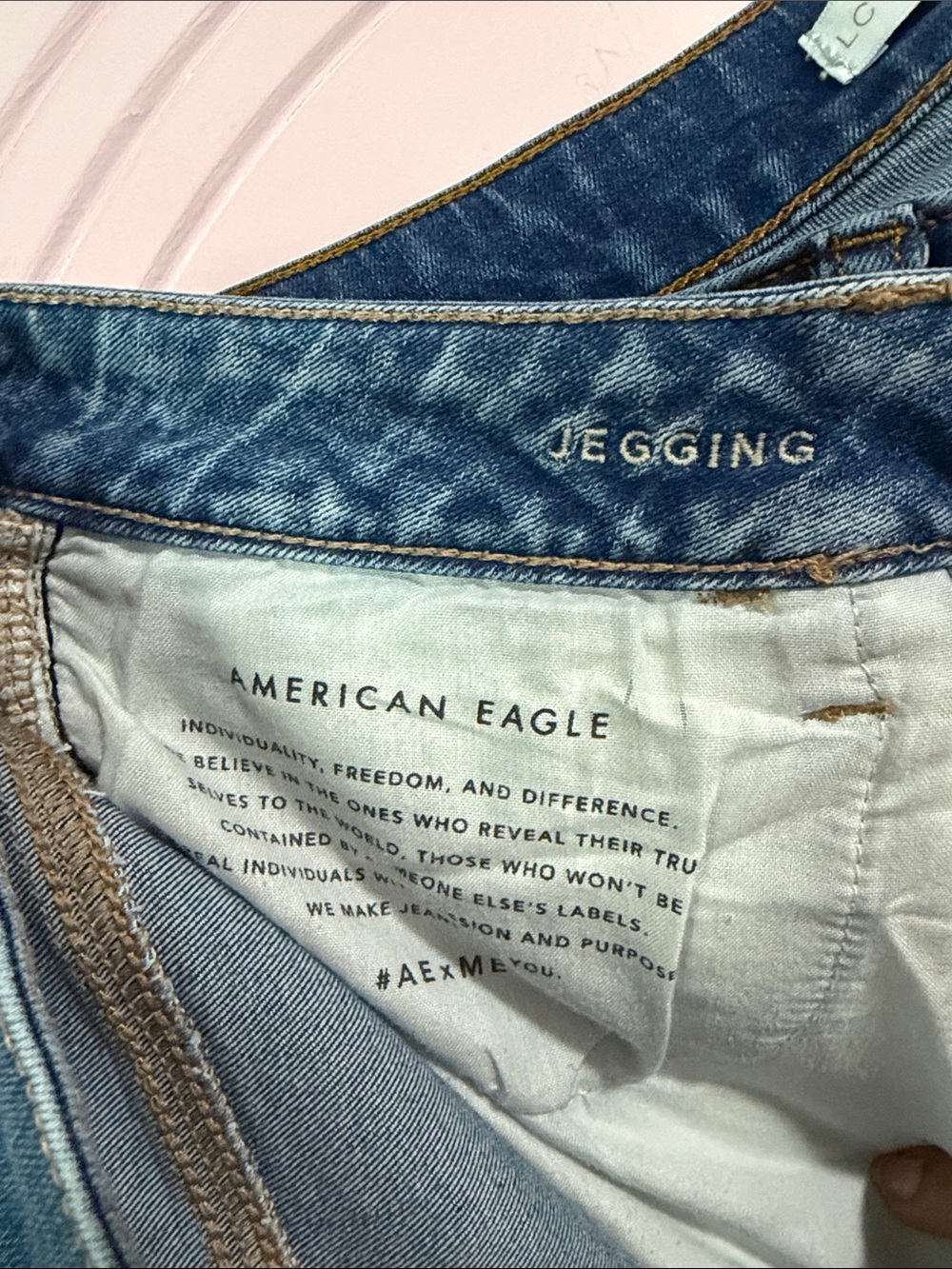 American Eagle Outfitters Blue Distressed Flare Jeans - Picture 7 of 11